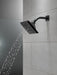 Delta Universal Showering Components: H2OKinetic5-Setting Angular Modern Raincan Shower Head