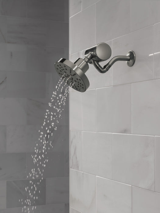 Delta Universal Showering Components: H2OKinetic 5-Setting Contemporary Raincan Shower Head