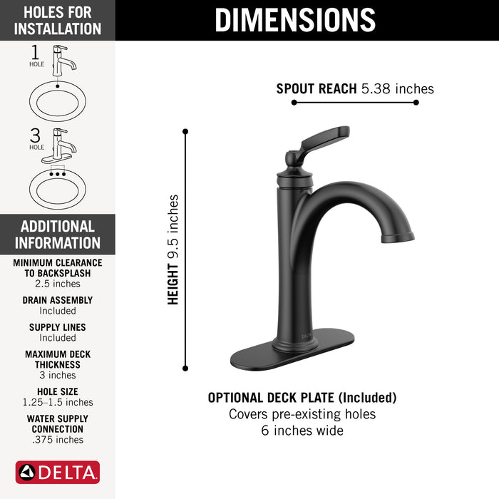 Delta Woodhurst 532 Single Handle Bathroom Faucet