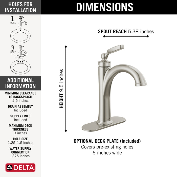 Delta Woodhurst 532 Single Handle Bathroom Faucet