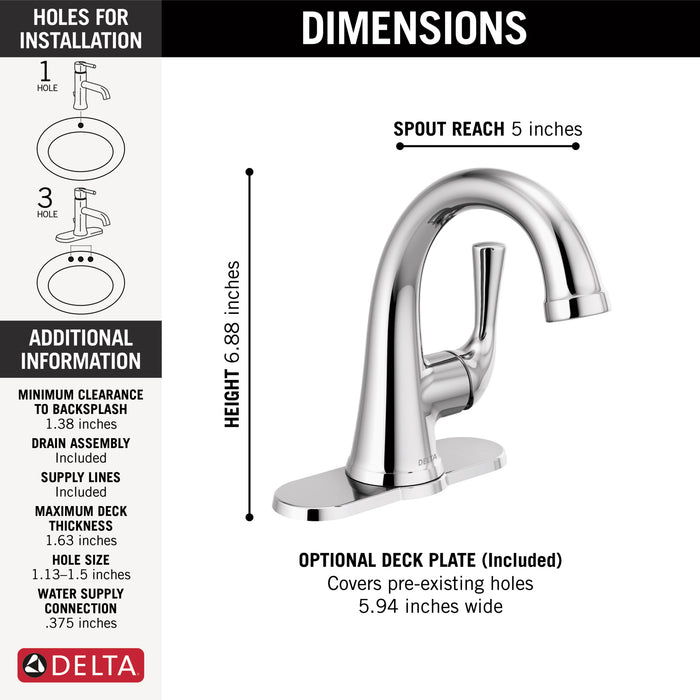 Delta Kayra 533LF Single Handle Bathroom Faucet