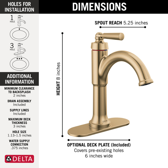 Delta Saylor: Single Handle Bathroom Faucet