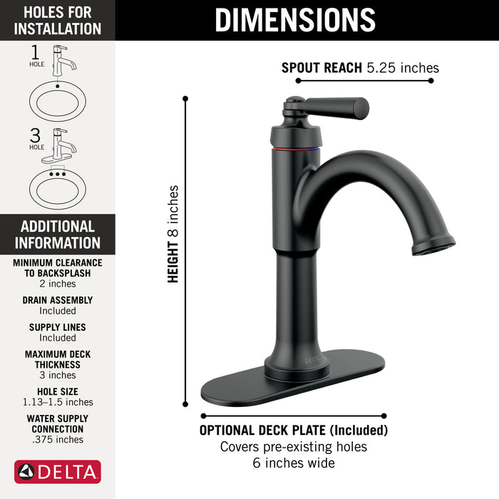 Delta Saylor: Single Handle Bathroom Faucet
