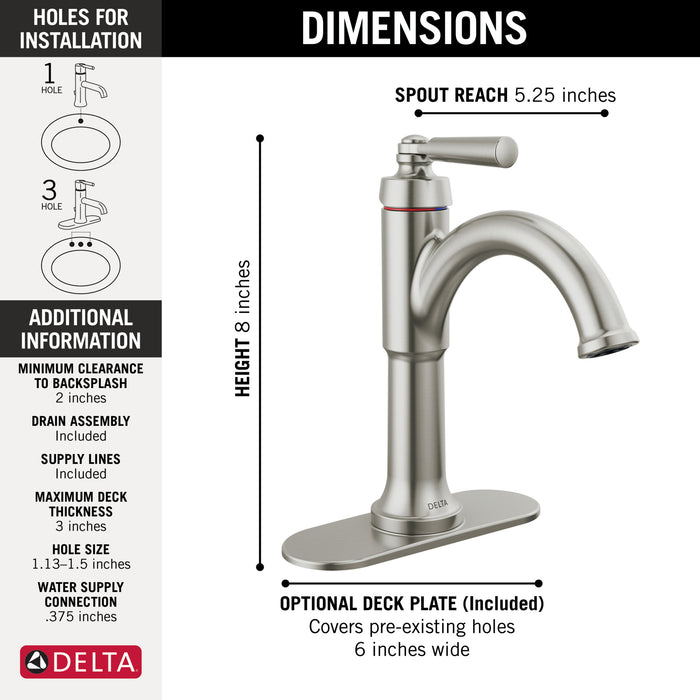 Delta Saylor: Single Handle Bathroom Faucet