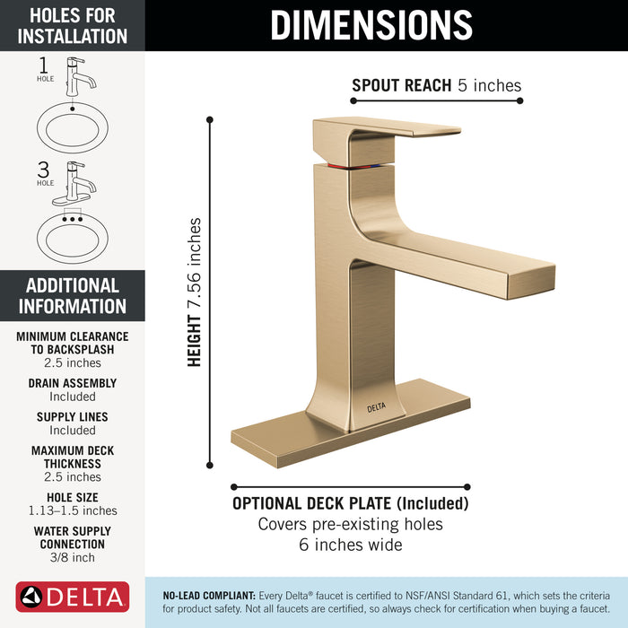 Delta Velum: Single Handle Bathroom Faucet