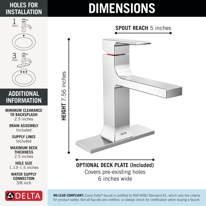 Delta Velum: Single Handle Bathroom Faucet