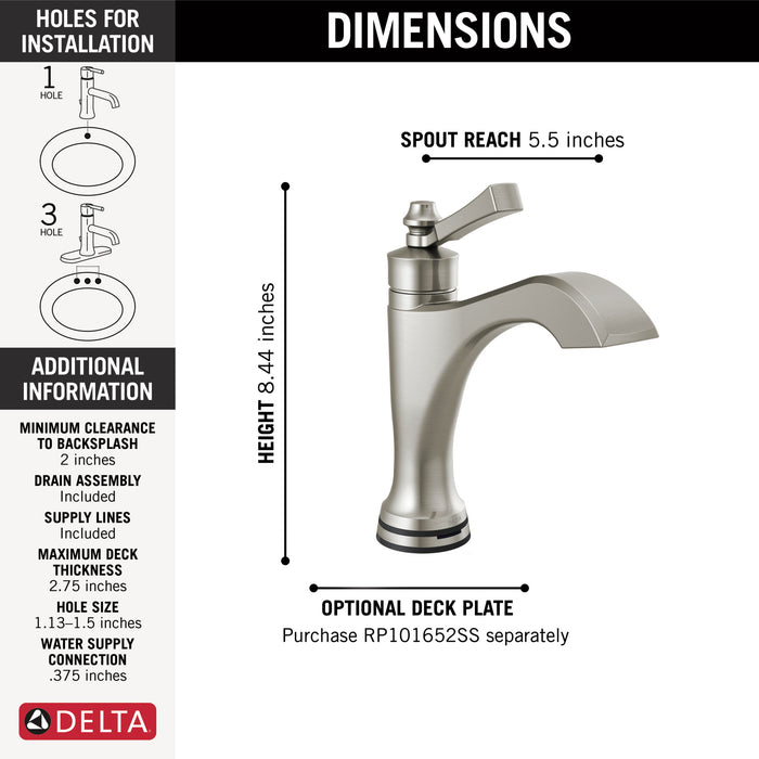 Delta Dorval:556T Single Handle Touch20.xt Bathroom Faucet