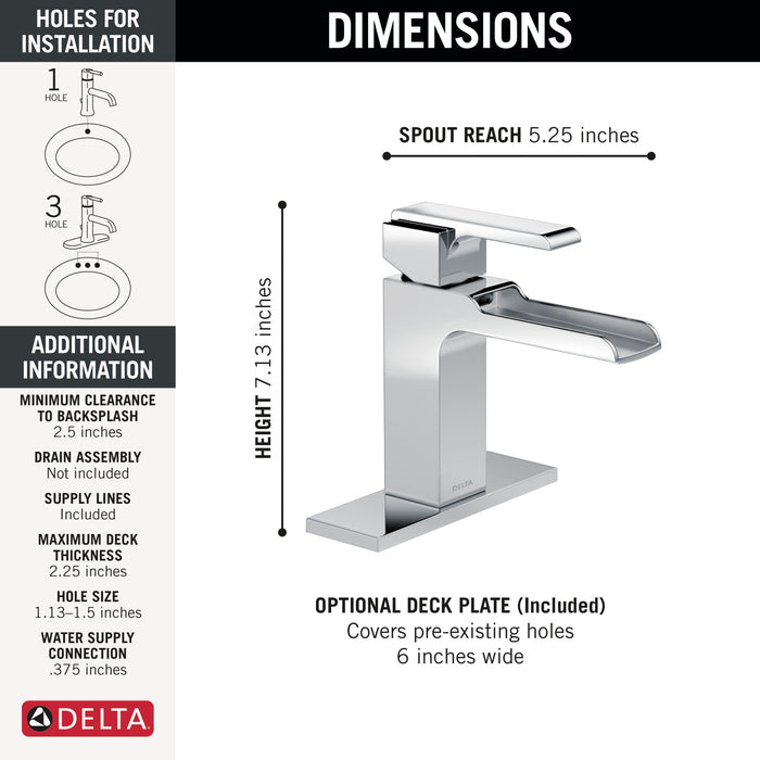 Delta Ara:568LF Single Handle Channel Bathroom Faucet