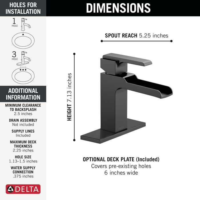 Delta Ara:568LF Single Handle Channel Bathroom Faucet