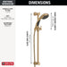 Delta 57014 Premium 3-Setting Slide Bar Hand Shower