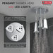 Delta Universal Showering Components 57140 H2OKINETIC Pendant Raincan Shower Head with LED Light