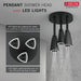 Delta Universal Showering Components 57140 H2OKINETIC Pendant Raincan Shower Head with LED Light