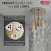 Delta Universal Showering Components 57140 H2OKINETIC Pendant Raincan Shower Head with LED Light