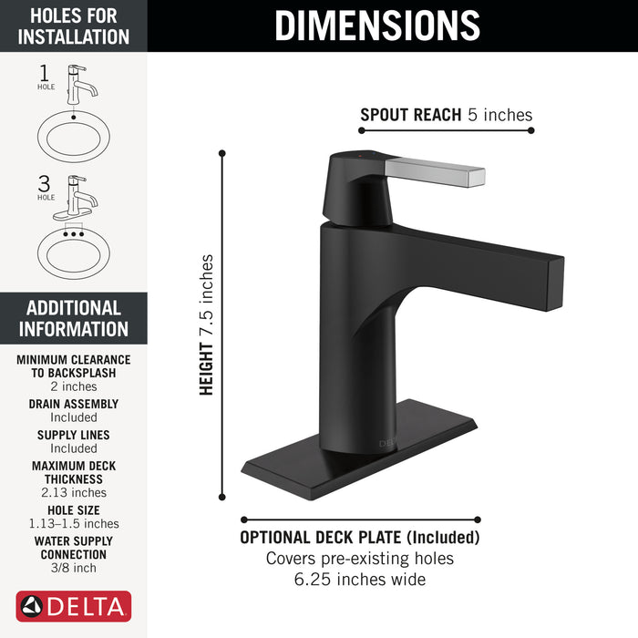Delta Zura:574 Single Handle Bathroom Faucet