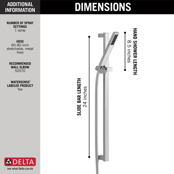 Delta Vero: Premium Single-Setting Slide Bar Hand Shower