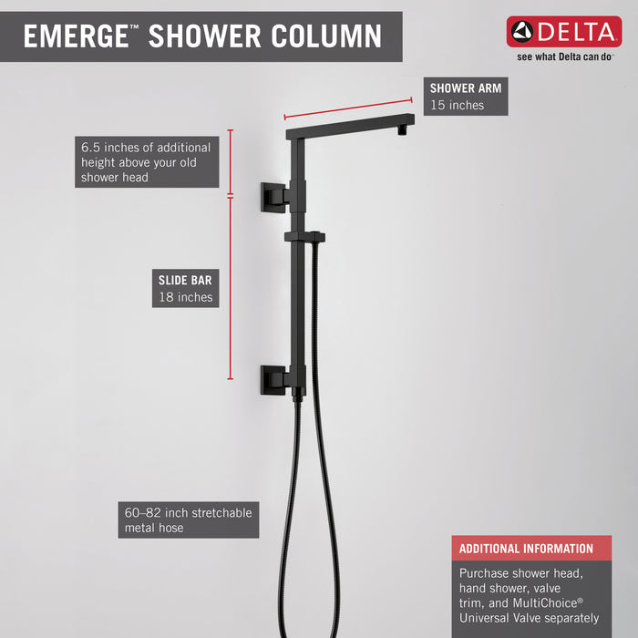Delta Universal Showering Components: Shower Column 18" Angular