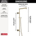 Delta Universal Showering Components 58420 Shower Column 26" Angular