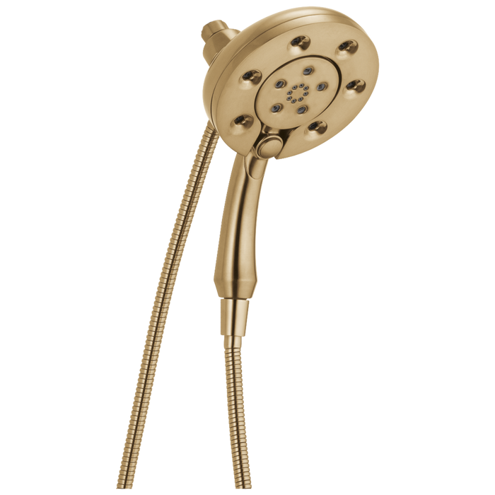 Delta Universal Showering Components 58472 H2OKINETIC In2ition 4-Setting Two-in-One Shower, lumicoat champagne bronze