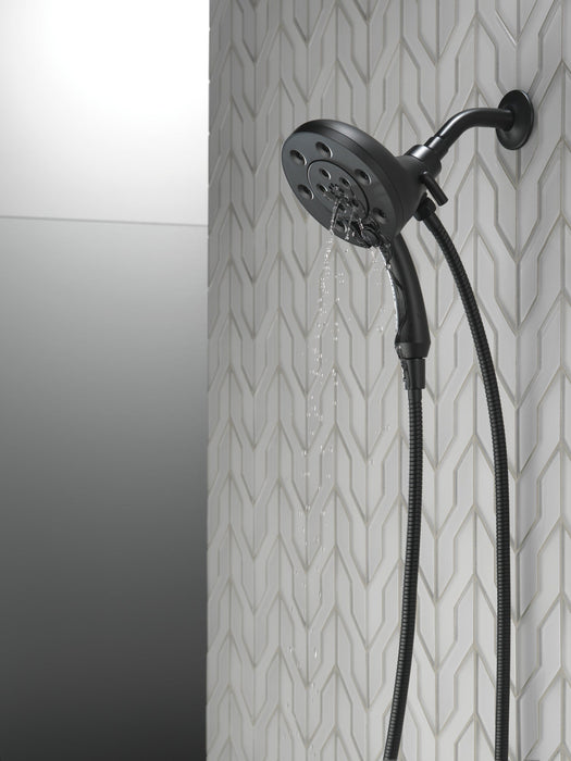 Delta Universal Showering Components 58472 H2OKINETIC In2ition 4-Setting Two-in-One Shower, matte black - view 3