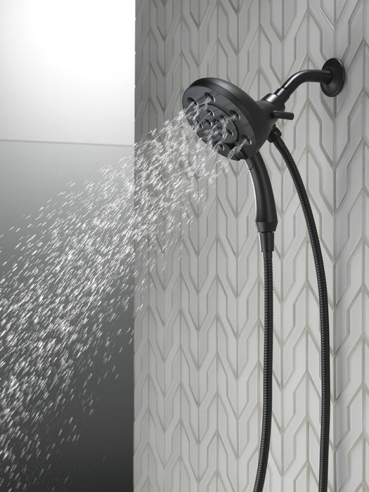 Delta Universal Showering Components 58472 H2OKINETIC In2ition 4-Setting Two-in-One Shower, matte black - view 4