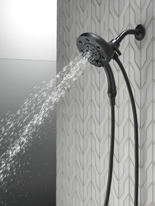 Delta Universal Showering Components 58472 H2OKINETIC In2ition 4-Setting Two-in-One Shower, matte black - view 5