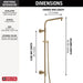 Delta Universal Showering Components 58820 Shower Column 26" Round, lumicoat champagne bronze - view 2