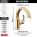 Delta Tetra 588SH Single Handle Bathroom Faucet
