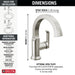 Delta Tetra 588SH Single Handle Bathroom Faucet