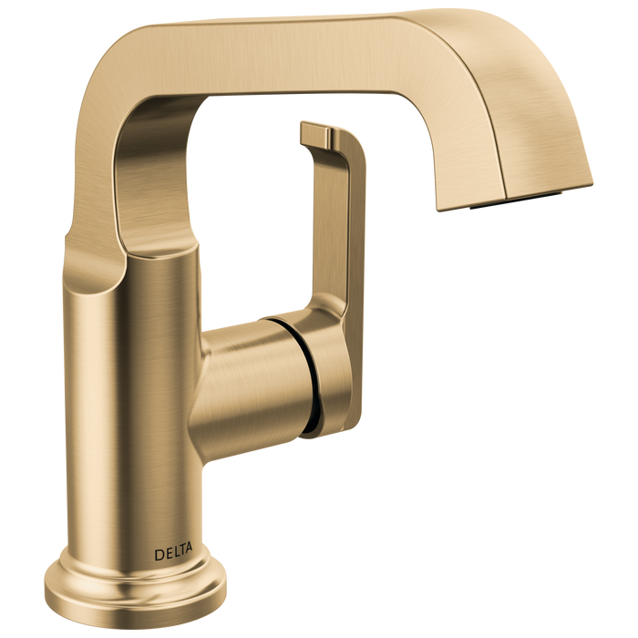 Delta Tetra 589SH Single Handle Bathroom Faucet, lumicoat champagne bronze