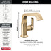 Delta Tetra 589SH Single Handle Bathroom Faucet, lumicoat champagne bronze - view 2