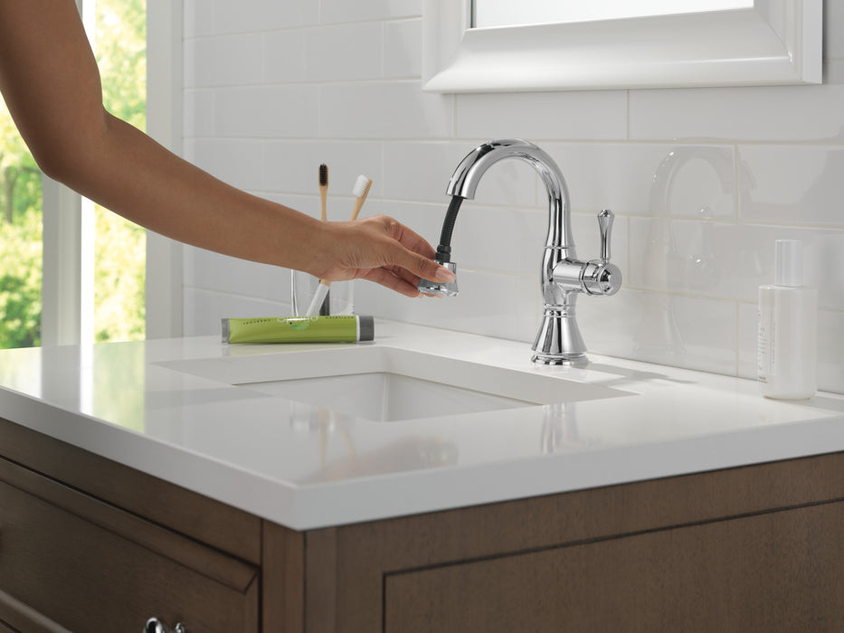 Delta Cassidy: Single Handle Pull Down Bathroom Faucet