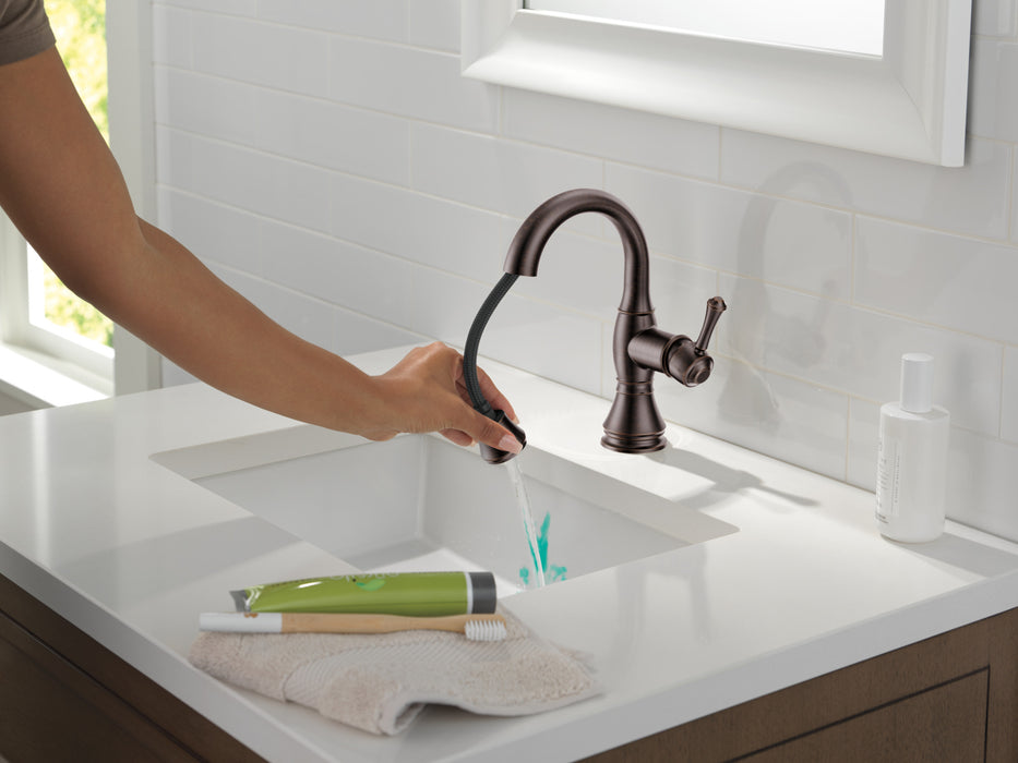 Delta Cassidy 597 Single Handle Pull Down Bathroom Faucet