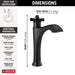 Delta Dorval 657 Single Handle Mid-Height Vessel Bathroom Faucet, matte black - view 4