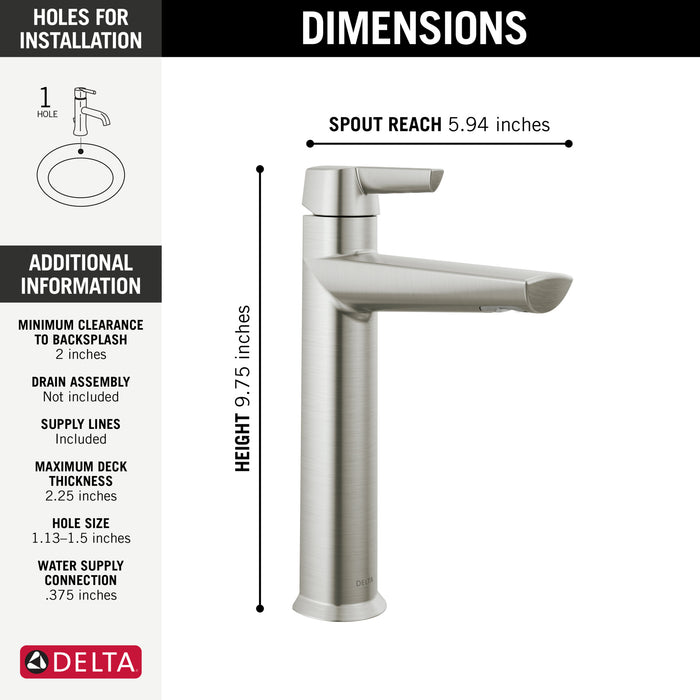 Delta Galeon: Single Handle Mid-Height Bathroom Faucet
