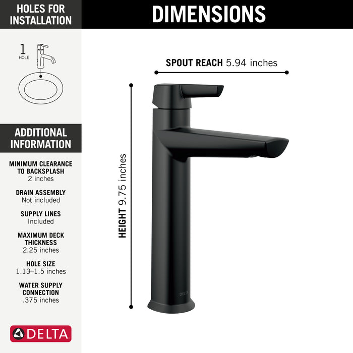Delta Galeon: Single Handle Mid-Height Bathroom Faucet