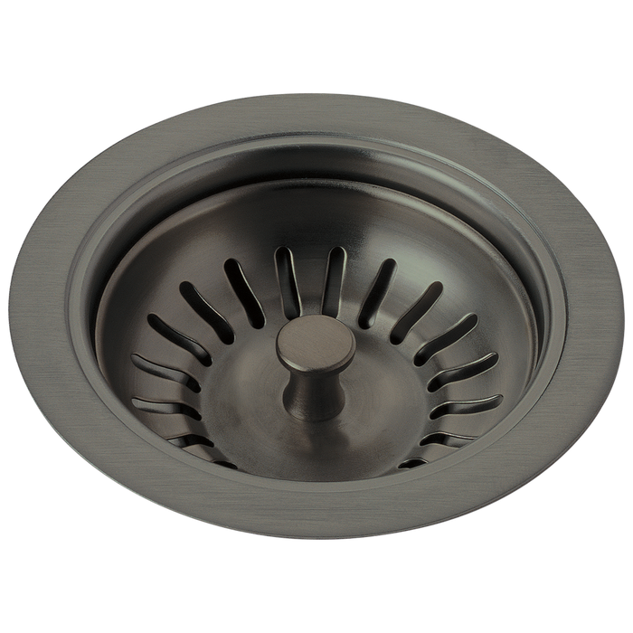 Delta 72010 Kitchen Sink Flange & Strainer, black stainless