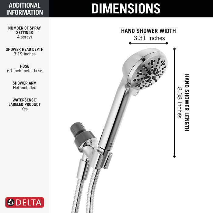 Delta Universal Showering Components 75413 4-Setting Hand Shower