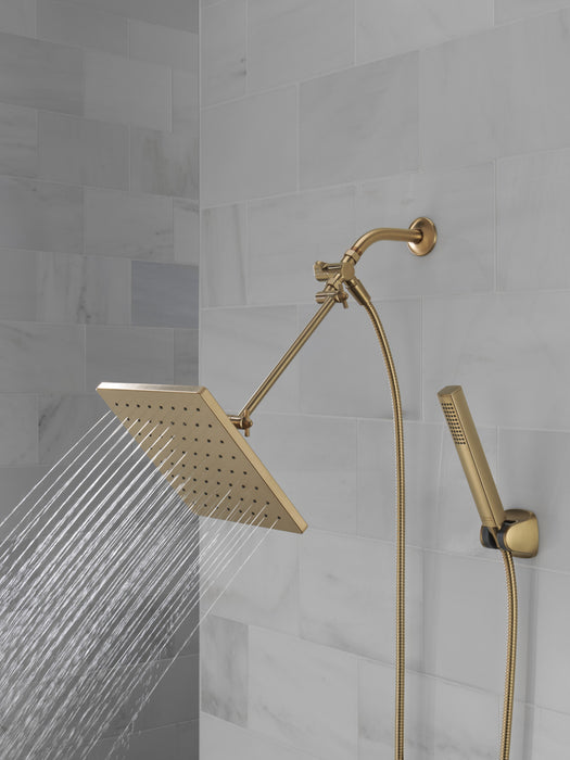 Delta Universal Showering Components 75527 10 inch Raincan Shower Head & Hand Held Combo with Adjustable Extension Arm