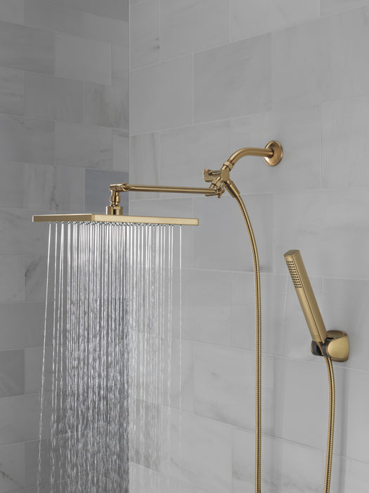 Delta Universal Showering Components 75527 10 inch Raincan Shower Head & Hand Held Combo with Adjustable Extension Arm