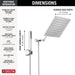 Delta Universal Showering Components 75527 10 inch Raincan Shower Head & Hand Held Combo with Adjustable Extension Arm