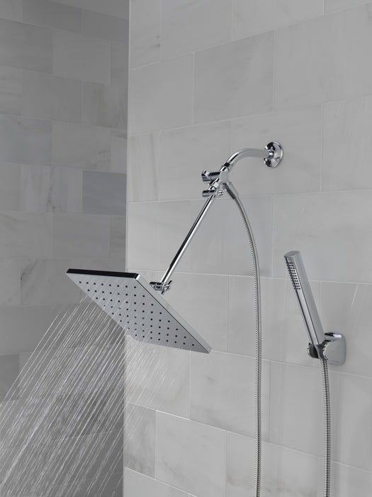 Delta Universal Showering Components 75527 10 inch Raincan Shower Head & Hand Held Combo with Adjustable Extension Arm