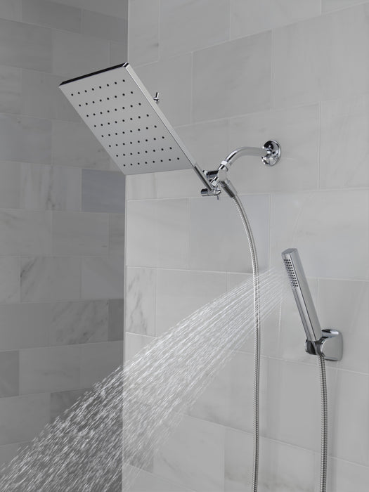 Delta Universal Showering Components 75527 10 inch Raincan Shower Head & Hand Held Combo with Adjustable Extension Arm