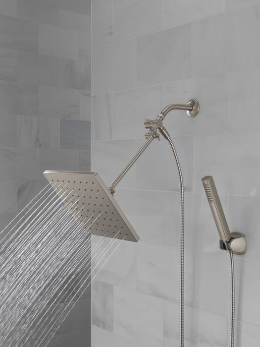 Delta Universal Showering Components 75527 10 inch Raincan Shower Head & Hand Held Combo with Adjustable Extension Arm