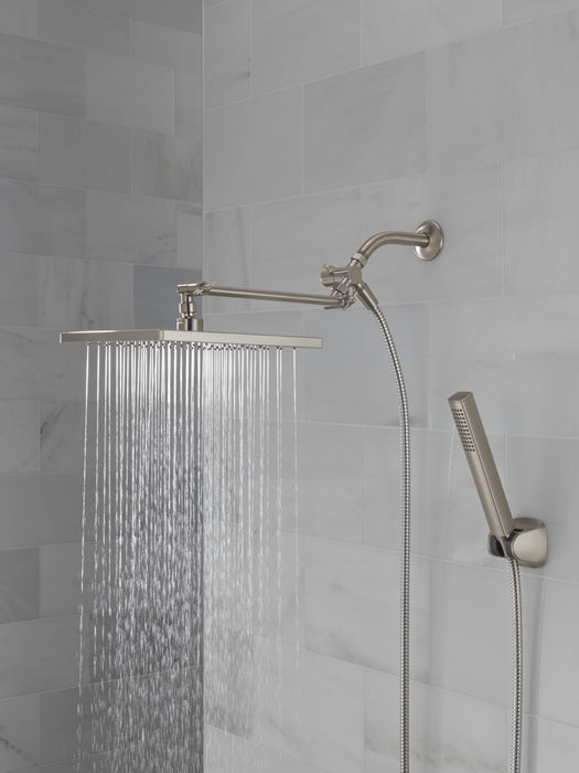 Delta Universal Showering Components 75527 10 inch Raincan Shower Head & Hand Held Combo with Adjustable Extension Arm