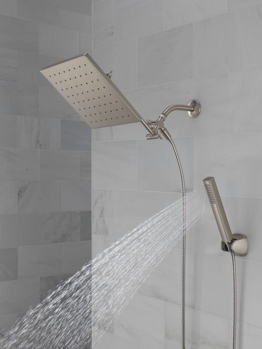Delta Universal Showering Components 75527 10 inch Raincan Shower Head & Hand Held Combo with Adjustable Extension Arm
