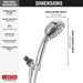 Delta Universal Showering Components 75536 H2Okinetic 6-Setting Hand Shower