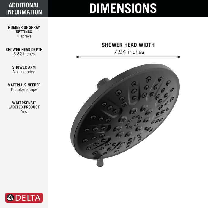 Delta Universal Showering Components 75617BL 4 Setting Shower Head