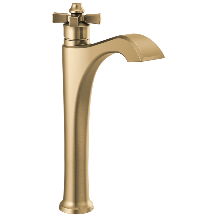 Delta Dorval 757 Single Handle Vessel Bathroom Faucet, champagne bronze