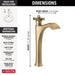 Delta Dorval 757 Single Handle Vessel Bathroom Faucet, champagne bronze - view 2