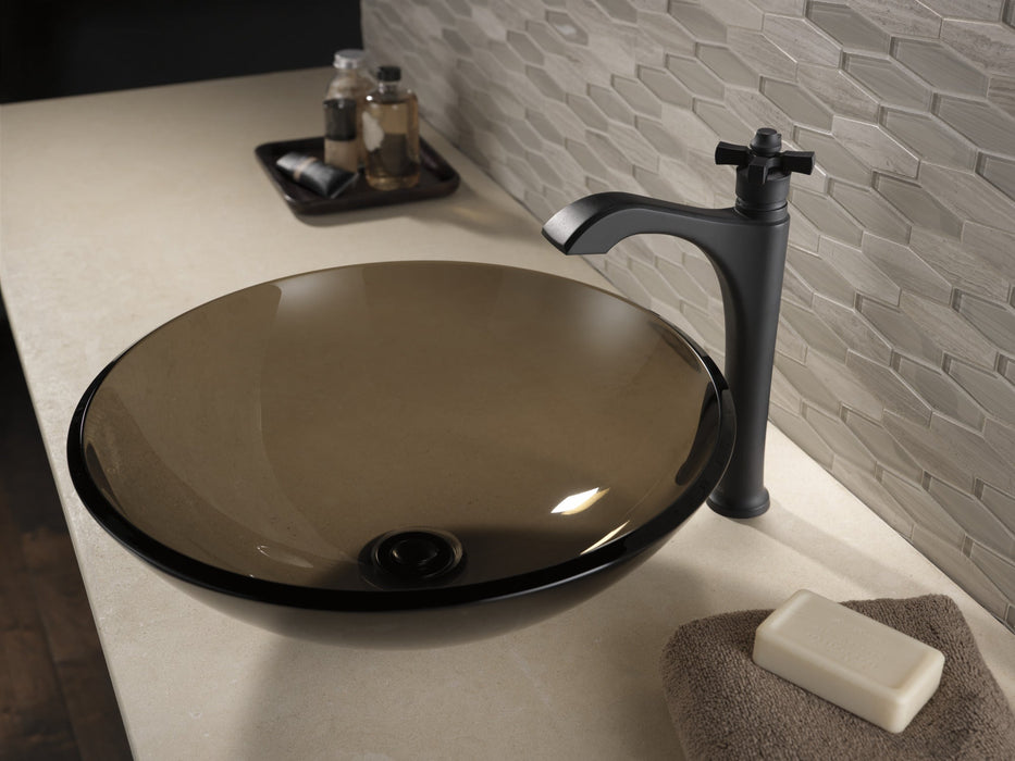 Delta Dorval 757 Single Handle Vessel Bathroom Faucet, matte black - view 2